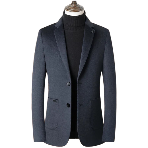 Fazeya Hengyuanxiang high-end cashmere suit men's jacket autumn and winter wool wool business casual slim suit single western jacket black 170 (recommended 105-125 Jin [Jin equals 0.5 kg])
