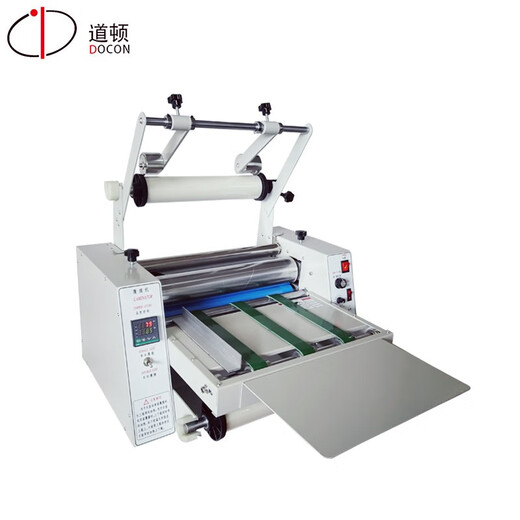 Dodon Lamination chaude et froide simple et double face à double usage Machine de revêtement anti-curl Taupage et grattement de la courroie de coupe Machine d'alimentation en papier grand rouleau en acier Bureau à colle sur le film Presse DC-5009