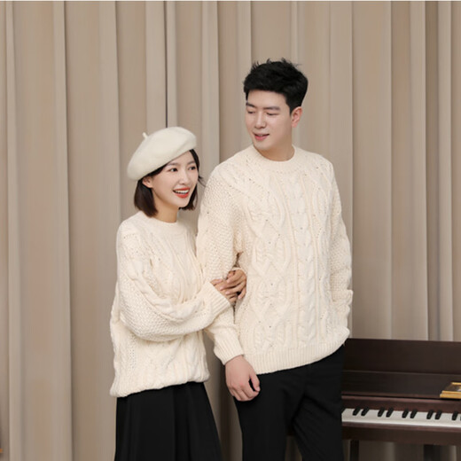 BUBBLE ORANGE parent-child wear red sweater autumn and winter New Year clothes for a family of three, four and five, mother and daughter clothes, family portrait, high-end family wear red (same style for men and women) 170 parents size S (recommended height 155-165 cm