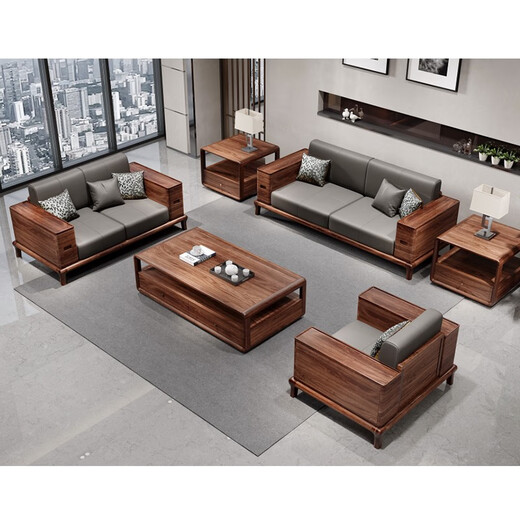 TONGTA brand light luxury solid wood boss desk office desk simple modern new Chinese style executive desk ebony wood furniture president table 2.2 meters ebony wood boss table