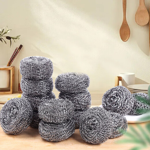 Jiecheng antibacterial rags, dishwashing cloths, kitchen absorbent, oil removal, cleaning and wiping tables, large set of large antibacterial rags, 8 pieces + steel balls, 6 pieces