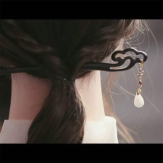 Two generations of joy, tassels, ancient wooden hairpins, modern costume wooden hairpins for hair, simple hairpins, long daily Hanfu hairpins, hairpins