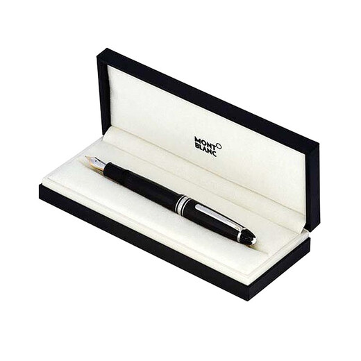 Montblanc (MONTBLANC) Meisterstück gold pen fountain pen 146/149 calligraphy practice gold business gift for parents 146 black rod white clip 14K gold tip F