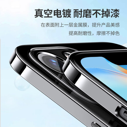 Hongzhuo Applicable to Apple 11 mobile phone case iPhone11 protective case Full-inclusive lens transparent electroplating anti-fall solid color simple TPU soft shell men and women graphite black