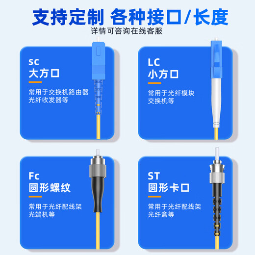 慧谷 光纤跳线LC-LC单模单芯10米光纤光缆尾纤 9/125μm电信级光纤线 HG-LC-LC-SM-10