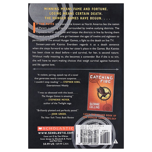 饥饿游戏1 英文原版小说 The Hunger Games Trilogy 电影原著正版小说书籍 燃烧的女孩 嘲笑鸟 科幻小说