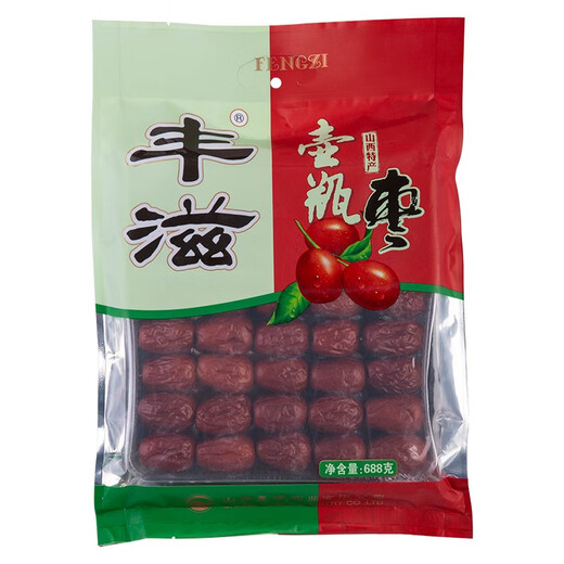 丰滋山西特产壶瓶枣礼盒红枣大枣办公室零食节日送礼688g 688g*2袋礼盒装