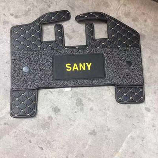 挖机脚垫三一55/60-975-9215-975-8215-10驾驶地板胶气动定制 黑色三一75-8