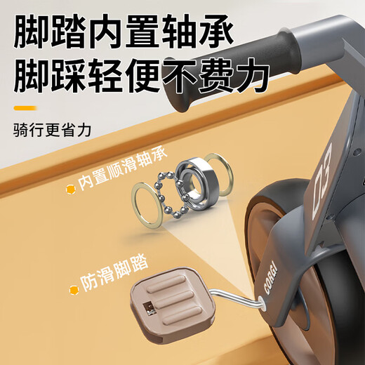 Living Stone (LIVING STONES) Children's Tricycle Bicycle 1-3-6 Years Old Bicycle Baby Balance Bicycle 2 Years Old Children's Sliding Sliding Car Mocha Gray [Lighting and Music + Anti-roll] Multi-function Anti-rolling Baby Birthday Gift