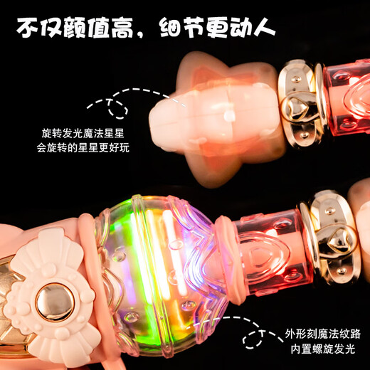 Smart Little Expert Baby Children's Sound and Light Toy pistolet garçons Kids Girls Music Music Electric Toys 1-3-4-5 ans (Princess Pink) Magic Rotating Sound and Light Gun 9929 Batterie Version: 3 Sections 5 + Tournevis