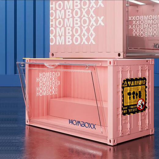 OMANTI blind box storage box container Bubble Mart figure transparent dustproof large capacity trendy toy model display shelf black container storage box with light