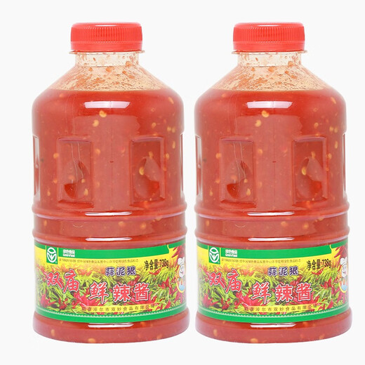 [Hetuan Pavilion] Shuangmiao heiße Sauce, Knoblauchsauce, Inner Mongolien -Spezialitäten, Barbecue -Sauce, Gewürzsauce, Shuangmiao heiße Sauce 738g*2 Flaschen