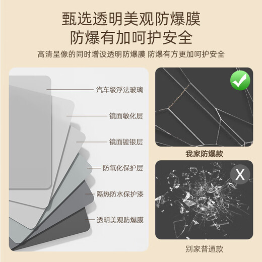 金画笔（GOLDBRUSH）衣柜镜子隐形推拉旋转试衣镜隐藏式穿衣镜家用卧室换衣镜子全身镜 黑色【滑轨款】 120*30cm【高清防爆 加厚不变形