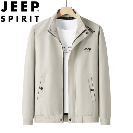 Jeep Spirit Jeep Jacke Herren Frühlings- und Herbstjacke Stand Collar Outdoor Business Young und mittleren Altersbekleidungsbekleidung Green 2xl