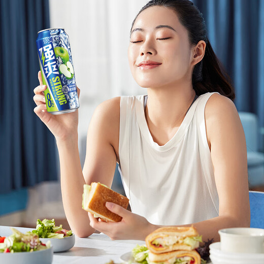 锐澳（RIO）预调鸡尾酒 果酒 强爽8度系列 500ml(新老包装随机发) 金冠苹果西打5罐