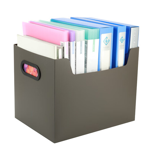 KOBEST (KOBEST) Gran capacidad Libro secundario Libro de escritorio Organización de almacenamiento Caja de almacenamiento de ropa doméstica Multi-función Caja organizadora de libros de texto Artifacto de almacenamiento Black-P9900/P9901 Gran tamaño-32x24x25cm