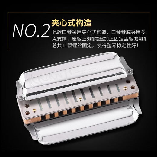 Suzuki Japaner importiert Suzuki M-20 Blues Mundharmonica Student Anfänger Erwachsener 10 Loch Blues M20 Zehn Loch Harmonica Bass Low f Tune