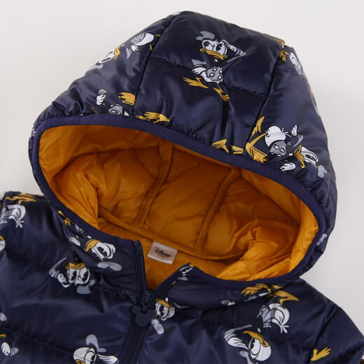Disney Disney Children's Clothing Lightweight Hooded Down Jacket Going Out Fashionable Jacket Cotton Top 2020 Winter DB041KP49 Cute Donald Duck 140cm