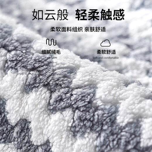 Muke rag, kitchen dishwashing cloth, household water-absorbent, not easy to stain with oil, table coral velvet cleaning towel LL8, thickened edge style (12 pieces) 25*25cm