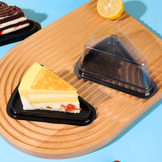 Baijie triangular cake box 8-inch mousse layer cake box baking Western pastry disposable packaging box 20 pieces