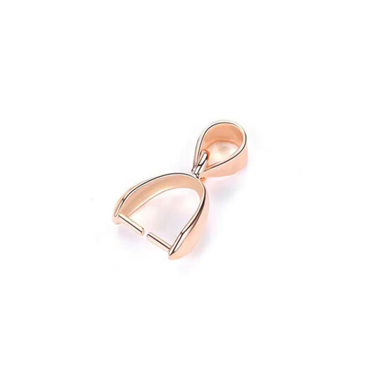 Fat Donglai same style platinum pendant buckle 18K gold rose gold platinum buckle head gold left and right holes au750 jade platinum pendant buckle