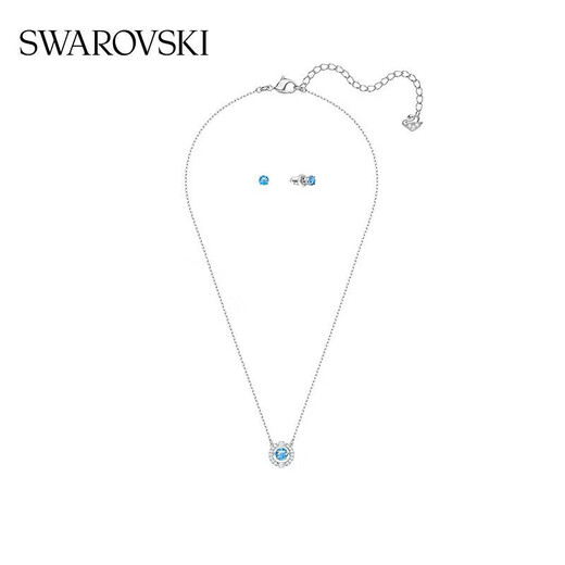 Swarovski (SWAROVSKI) Beating Heart UNA Necklace and Earrings Set as a Birthday Gift for Girlfriend