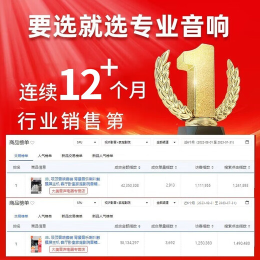 JBL Deckenlautsprecher-Set, JBL Hintergrundmusik, eingebetteter Lautsprecher, Heimkino-Lautsprecher, Touchscreen, Host, fester Widerstand, Wohnzimmer, Schlafzimmer, Zuhause, KTV Smart 5.1, JBL Deckenlautsprecher, 8-teilig + Smart Host + Mikrofon + Pistole