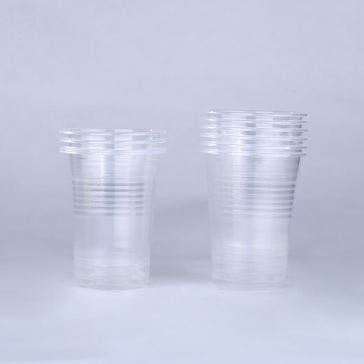 Jiecheng thickened transparent plastic water cups 240ml disposable cups 100 pieces Thickened plastic cups 100 pieces