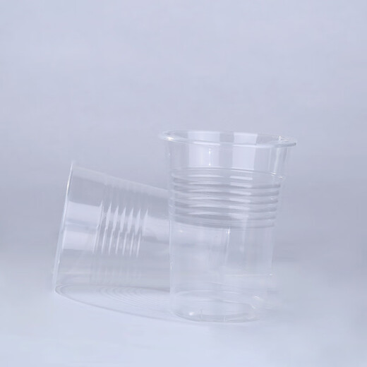 Jiecheng thickened transparent plastic water cups 240ml disposable cups 100 pieces Thickened plastic cups 100 pieces