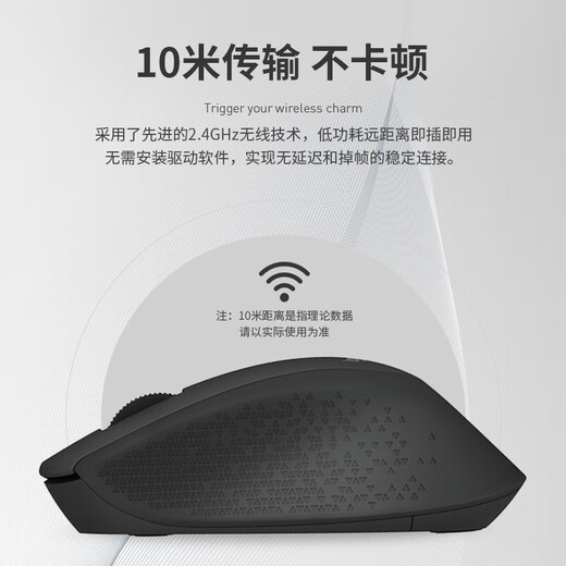 Беспроводная мышь Logitech M330 Бесшумная офисная мышь Офисная мышь Правая мышь Легкий звук Подходит для кафе, библиотек и общежитий Портативный приемник 2,4G B330 Черный Такой же, как M330
