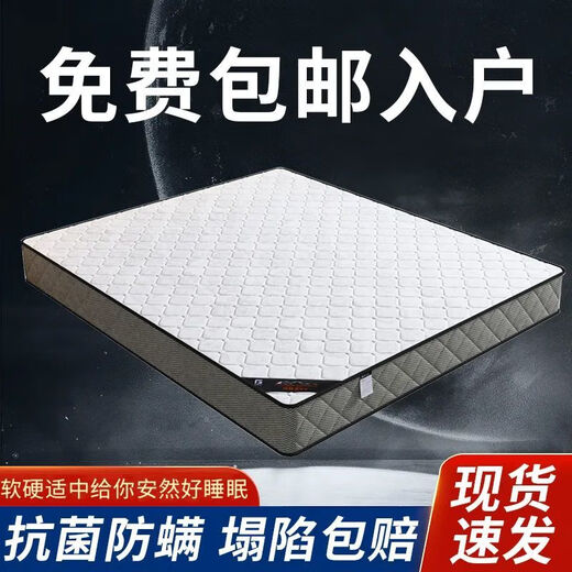 耐誉席梦思床垫软硬两用20cm厚1.8米1.5m家用双人经济型椰棕弹簧床垫 加厚22厘米【精钢款+椰棕】 1350mm*1900mm