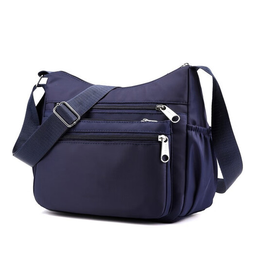 Nuzheng large-capacity middle-aged and elderly women's bag new nylon canvas shoulder crossbody bag women's backpack middle-aged mother bag black large size 24*29*13cm