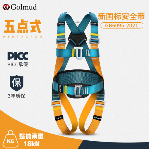 Gorm five-point safety belt national standard safety rope for high-altitude work GD3735 separate safety belt