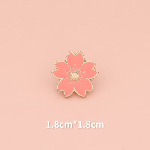 EKUSTYEE romantic cherry blossom brooch cute Japanese badge collar anti-exposure buckle ins trendy personalized decorative pin buckle 1 white cherry blossom brooch