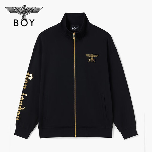 BOY LONDON【黑执事】春男女同款黑色潮酷针织外套N12801 黑色 L
