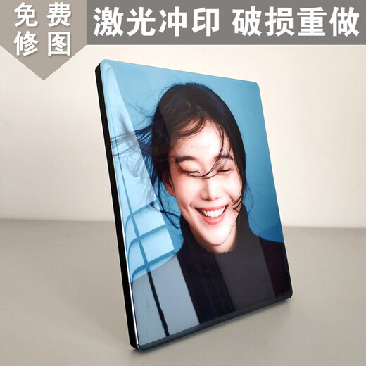 Yihan Korean stage photo frame custom photo printing studio wedding photos family portrait production photo development enlarged wall hanging straight edge A (full screen) 12 inches