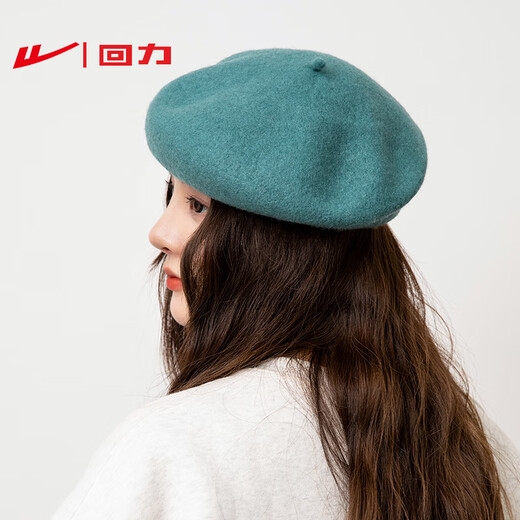 Pull back women's wool beret autumn and winter versatile solid color warm painter's octagonal hat student hat