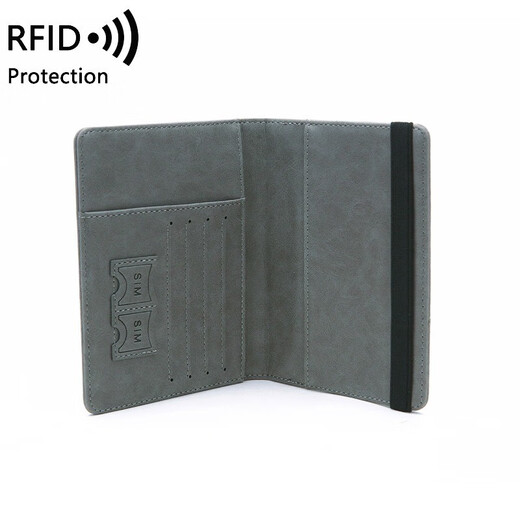 Jungle Tribe Travel Anti-Diebstahl Passport Bag Anti-Demagnetization Passport Clip in Übersee Briefticket-Clip-Reisebühne Coin Wallet Grey Grey