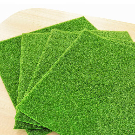 OEMG simulated lawn fake white hair artificial turf micro landscape decoration moss bonsai grassland diy landscaping material 30*30cm large lawn (2 pieces)