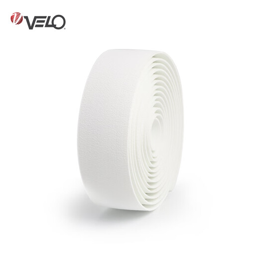 VELO road handlebar with sweat-absorbent bicycle hand strap with non-slip silicone pad bicycle accessories 1011SG white (LOGO imprinted)