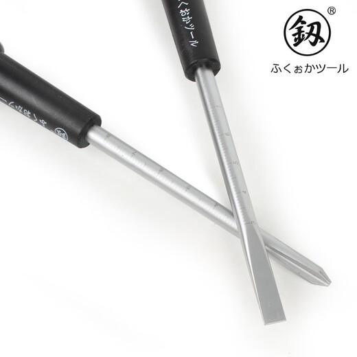 Japan Fukuoka Tool Destornillador La cinta de destornillador de destornillador de un electricista de un electricista Magnética Magnética 6*150 mm de una forma FO-9740