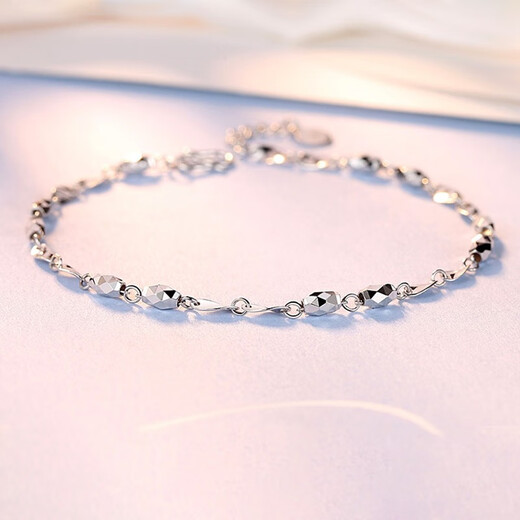 LAOLATU transfer bead platinum bracelet for women PT950 platinum 2025 new Chinese Valentine's Day gift for girlfriend and wife PT950 platinum transfer bead bracelet