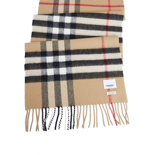 BOYY Wanshe City BBR scarf for men and women classic plaid cashmere scarf for girlfriend collection beige 80181731