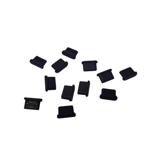 Soli Type-c dustproof plugs/6 mobile phone Type-c curved surfaces + 6 notebook Type-c flat surfaces/black/20006