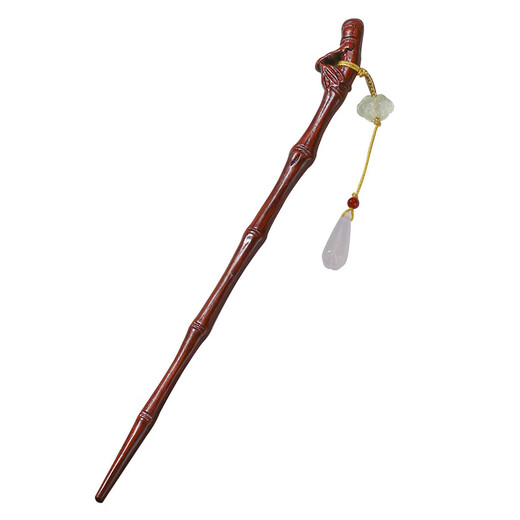 Meng Junchen small leaf red sandalwood hairpin mahogany national fashion ancient style creative magnolia flower plate Chinese hairpin birthday Valentine's Day gift Moon Pearl