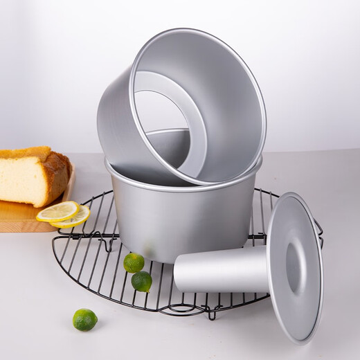 French bakery Japanese chiffon cake mold hollow chimney cake live bottom anode baking mold cheese chiffon round live bottom 7 inches/FB30213