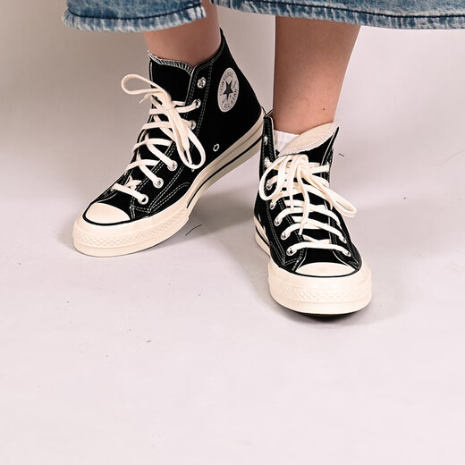 Converse 1970s canvas shoes classic three-star men's shoes women's shoes casual fashion versatile sports shoes 162050C 162050C classic black [high top 1970s] 40