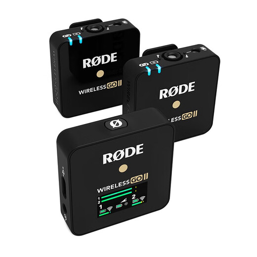 RODE RODE wireless go II one-to-two wireless lavalier microphone SLR mobile phone wireless little bee interview live vlog radio, mobile phone charging and monitoring at the same time, one-to-two + Apple OTG adapter cable