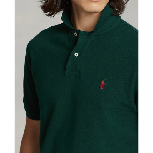 Polo Ralph Lauren Menora Men's Clásica Camisa de malla delgada personalizada RL12200 300 green 2xl