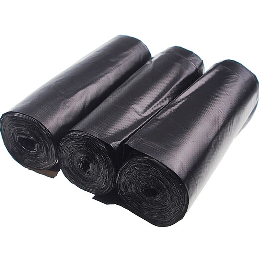 利得垃圾袋背心式手提家用平口商用实惠装小号50cm*60cm黑色加厚 平口式50*60100只(货号4872)